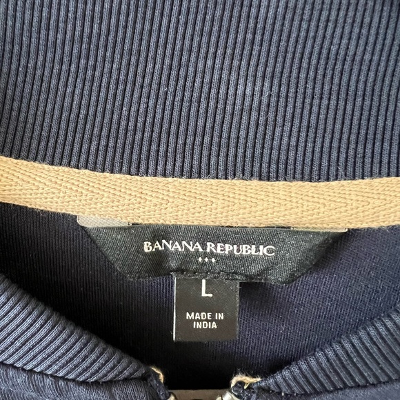 Banana Republic Men's Dark Blue Zip-Up Sweater - Picture 3 of 3